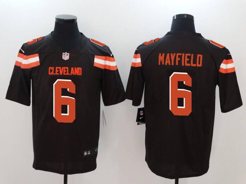 Men Cleveland Browns #6 Mayfield brown Nike Vapor Untouchable Limited NFL Jerseys->customized ncaa jersey->Custom Jersey